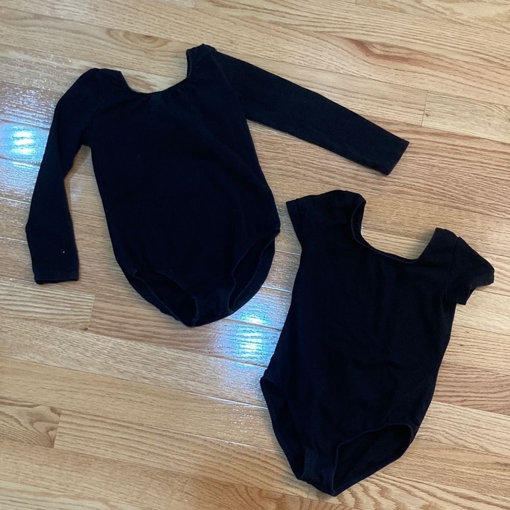 Black Long Sleeve and Capsleeve Leotards